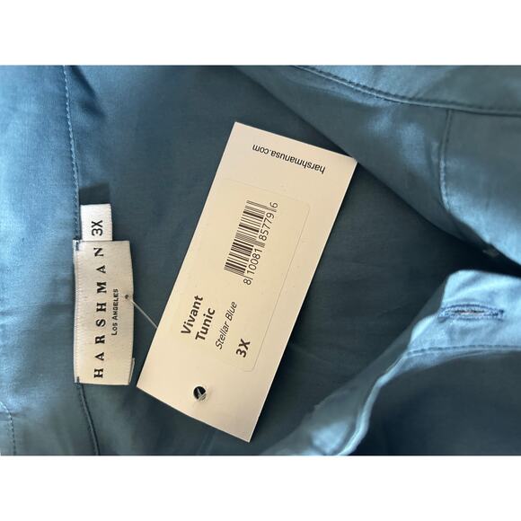 NWT Harshman Vivant Tunic,  Stellar-Blue - 3X - Picture 4 of 4